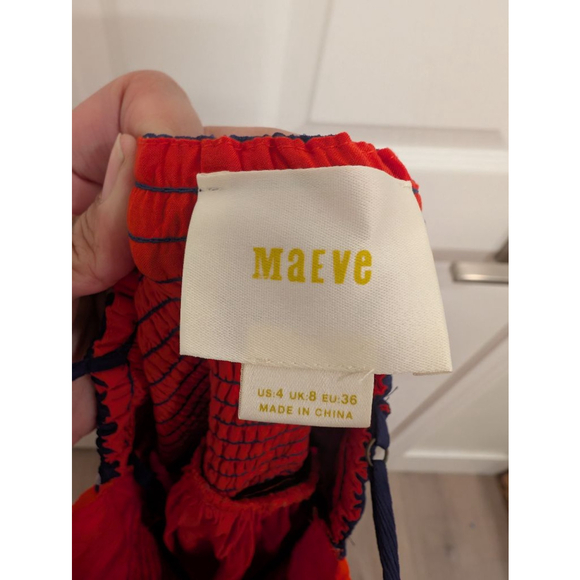 $168 Anthropologie Maeve Ikebana Timeless Maxi Dress Boho Indie Floral Sz 4 - Picture 6 of 7